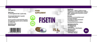 Hepatica Fisetin 50mg | 5,000mg Equivalent | 100:1 Smoketree (Cotinus Coggygria) Extract Standardised to 98% Fisetin | 60 Vegan Capsules | 3rd Party Lab Tested