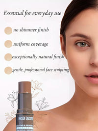 Belor Design MULTITALENT Multifunctional Sculptor-Stick Makeup in three easy steps! (Tone 2 Creamy Texture/Soft Shadow Effect, 922C) (tone 1, one size)