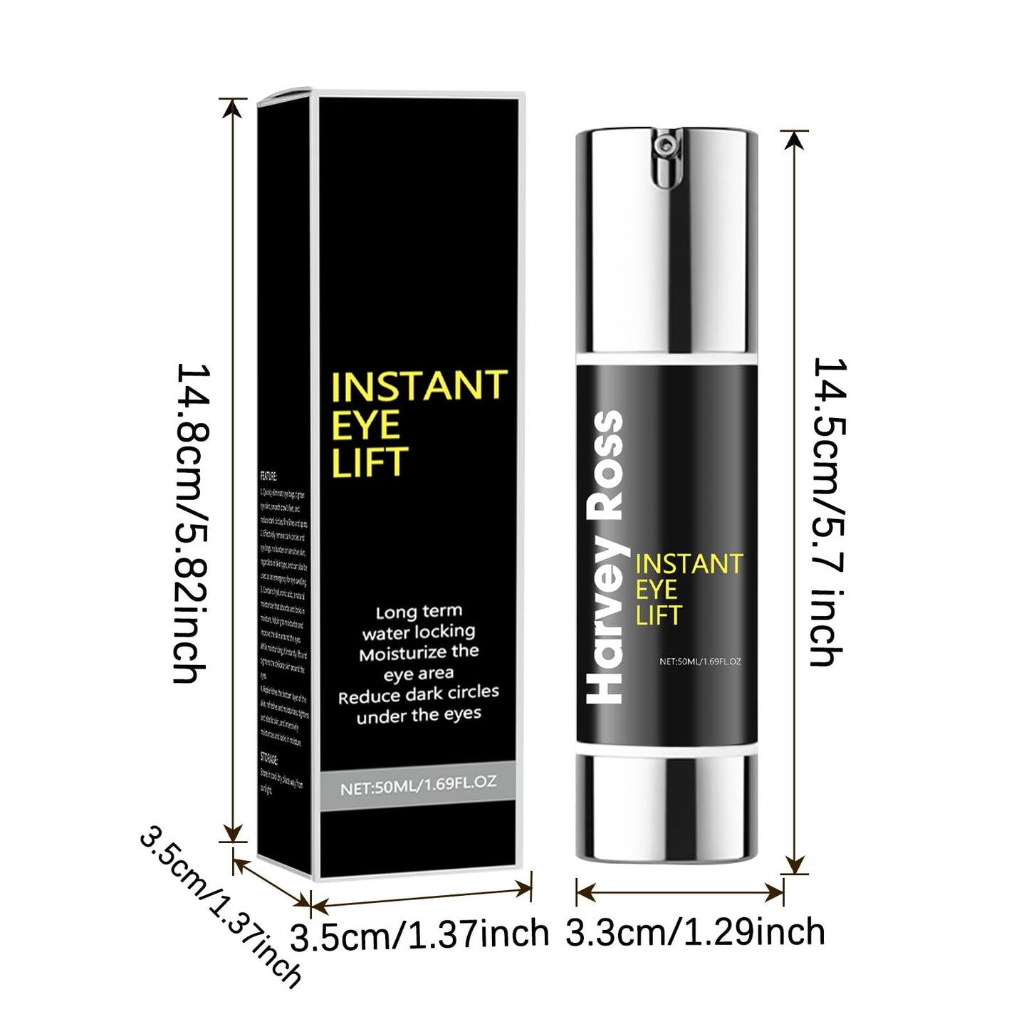 AWHXJLY Harvey Ross Instant Iift Plus Cernes,Harvey Ross Instant Lift Plus,Instant Eye Lift,Eye Tightening Lifting Serum,Anti-Aging Face Cream For Tightener Skin,Reduces Fine Lines & Wrinkles