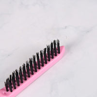 IRYNA 1 Pack Back Combing Brush Slick Back Hair Brush Three Row Nylon Teasing Brushes Backcomber Brush Smoothing Hair Brush for Home Beauty Salon