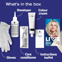 Schwarzkopf LIVE Intense Colour Pearl Blonde Permanent Hair Dye B13, Light Blonde Hair Dye, Long Lasting Blonde Hair Colour for Up to 80% Less Hair Breakage,Hair Lightener Lightens hair up to 3 levels