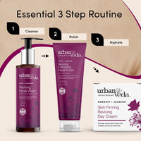 Urban Veda Reviving Anti Aging Face Wash | For Mature, Tired & Wrinkled Skin | Contains Organic Rose water & Jasmine oil | Rose Flower Oil and Arjuna Extract | Simple Face Wash Women and Men |150ml