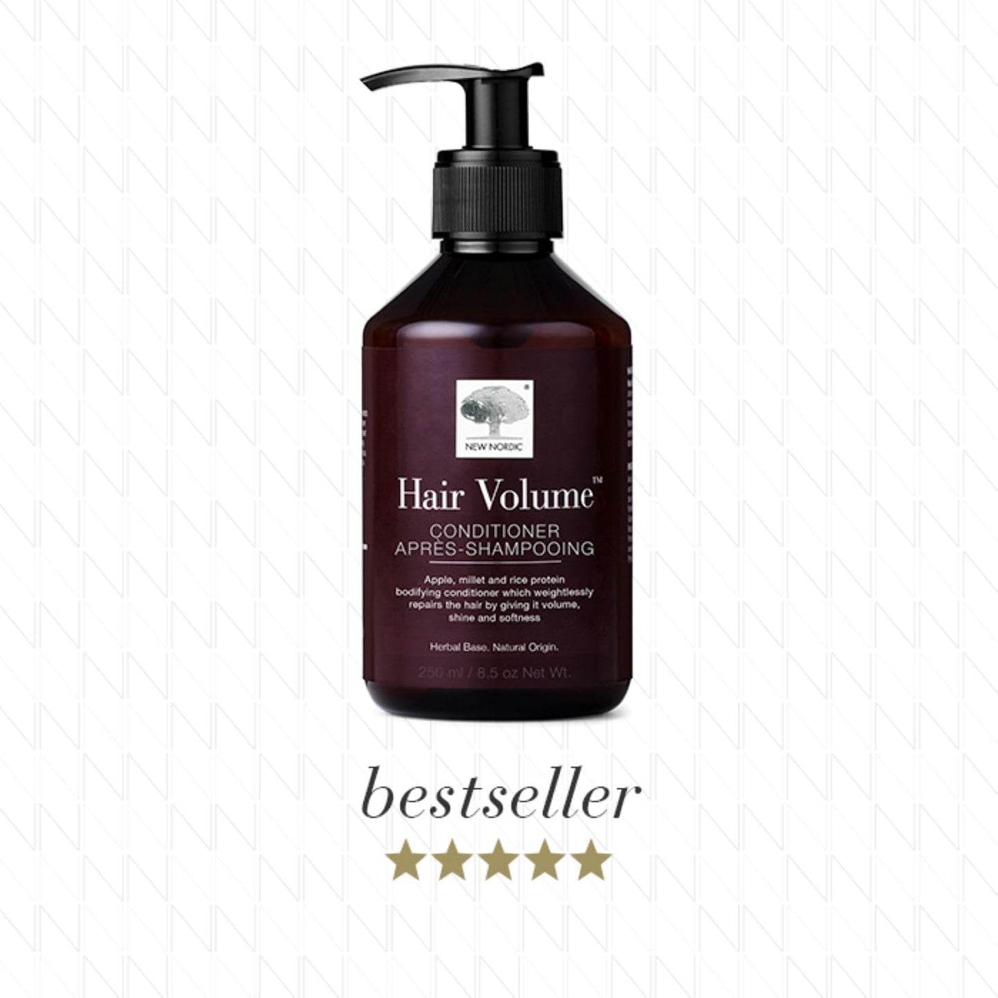 New Nordic Ltd New Nordic Hair Volume Conditioner 250ml - Herbal Based Hair Repair and Thickening Conditioner for Dry Damaged Hair - Suitable for Men and Women
