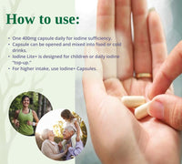 Seagreens Iodine Lite+ Organic Supplements, 3 Month Supply, 150mcg Natural Iodine from Seaweed, Vegan Supplement for Kids & Adults, Radiation Support, Thyroid Health, 90 Capsules