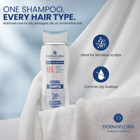 Dermaflora Sensitive with MSM Shampoo – 250ml | Sulfate & Paraben Free Hydrating Shampoo for Sensitive Scalp | Gentle Daily Hair Care for Dry, Damaged or Oily Hair