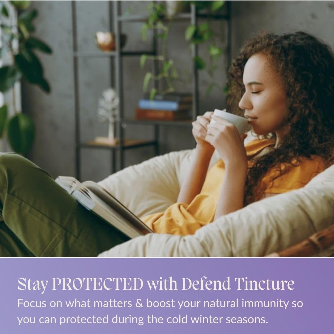 Defend Herbal Tincture - Natural Immunity Support - All-Natural Black Elderberry, Rosehip & Ginger Blend - Herbal Liquid Drops - Winter Comfort Supplement - 30ml, Blooming Blends