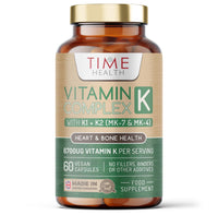 Vitamin K Complex | High Strength 6700ug Per Serving | 60 Capsules | Triple Mix K1 + K2 (MK-7 + MK-4) | Heart & Bone Support | Additive Free | UK Made to GMP Standards | Vegan (60 Count (Pack of 1))