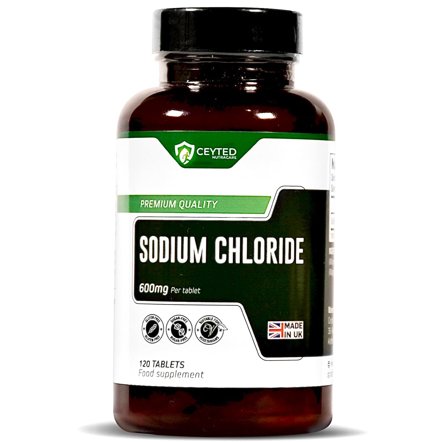 CEYTED NUTRACARE Sodium Chloride Tablets - High Strength Salt Tablets - Providing 600 mg of Sodium Chloride - 4 Months Supply