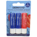 EVERLUSH Derma Tech Solutions 3 Pack Dry Chapped Soften Soothe Lip Balm Stick Triple Pack