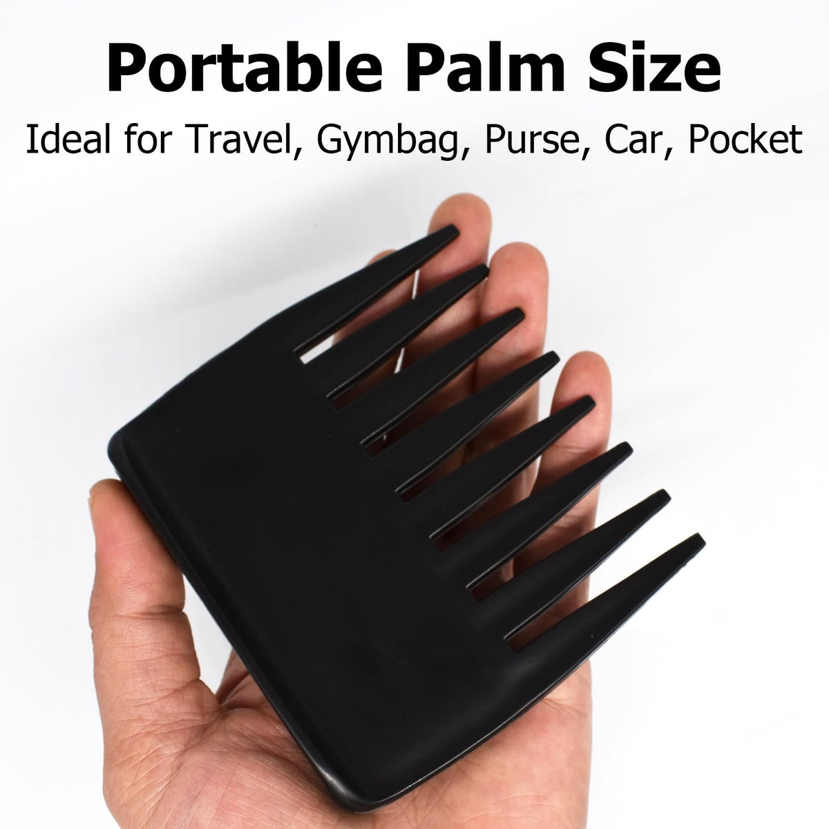 ZEROKIWI Professional Mens Styling Comb, Anti-Static Pompadour Streaker Comb Texture Wide Tooth Comb for Hairstyling Shaping Wet Pick Hairdressing Comb, Black