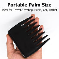 ZEROKIWI Professional Mens Styling Comb, Anti-Static Pompadour Streaker Comb Texture Wide Tooth Comb for Hairstyling Shaping Wet Pick Hairdressing Comb, Black