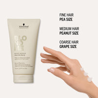 BlondMe Schwarzkopf Professional BLONDME Bond Repair Sealing Balm Leave In Treatment Heat Protection Reducing Frizz Sealing Split Ends Smoothing And Strengthening 75 ml