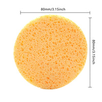 Zngou 12Pcs Large Facial Sponges Reusable Natural Round Puff Mask Cleansing Sponges Make Up Remover Cellulose Pads for Face Wash Facial Cleaning SPA