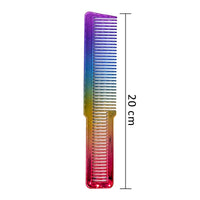G Gabri Gabri Flat Hair Comb Top Comb Barber Styling Hair Cutting Durable Detangler - Professional Hairdressing Tools, Anti Static Heat Resistant, Strong & Durable (Rainbow Effect 20cm, Classic)