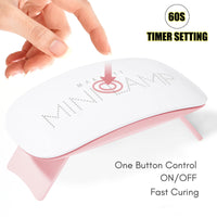Makartt LED Mini Nail Lamp - Professional Nail Curing Dryer UV Lamps for Light with 60s Timer USB for Glue Gel X Nail Polish Acrylic Powder for Travel Home and Salon