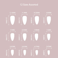 TMUT 24pcs Short Almond False Nails Purple Glitter Stick on Nails Press on Nail Removable Glue-on Full Cover Acrylic Fake Nail Art Accessories for Women