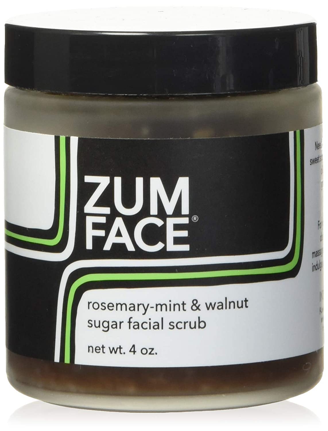 Indigo Wild - Zum Face Sugar Facial Scrub Rosemary-Mint & Walnut - 4 oz.