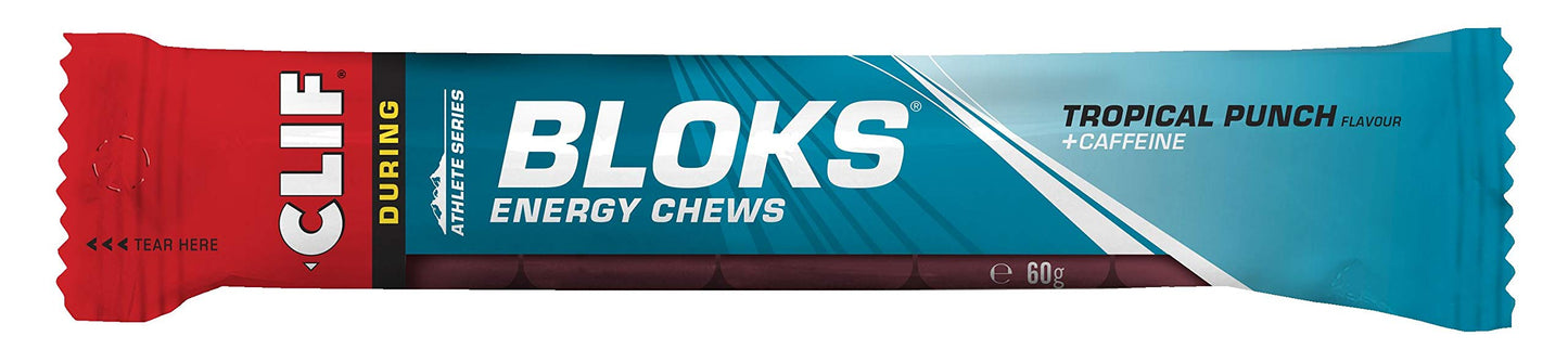 Clif Bloks Tropical Punch with Caffeine Sports Supplements, 60 g