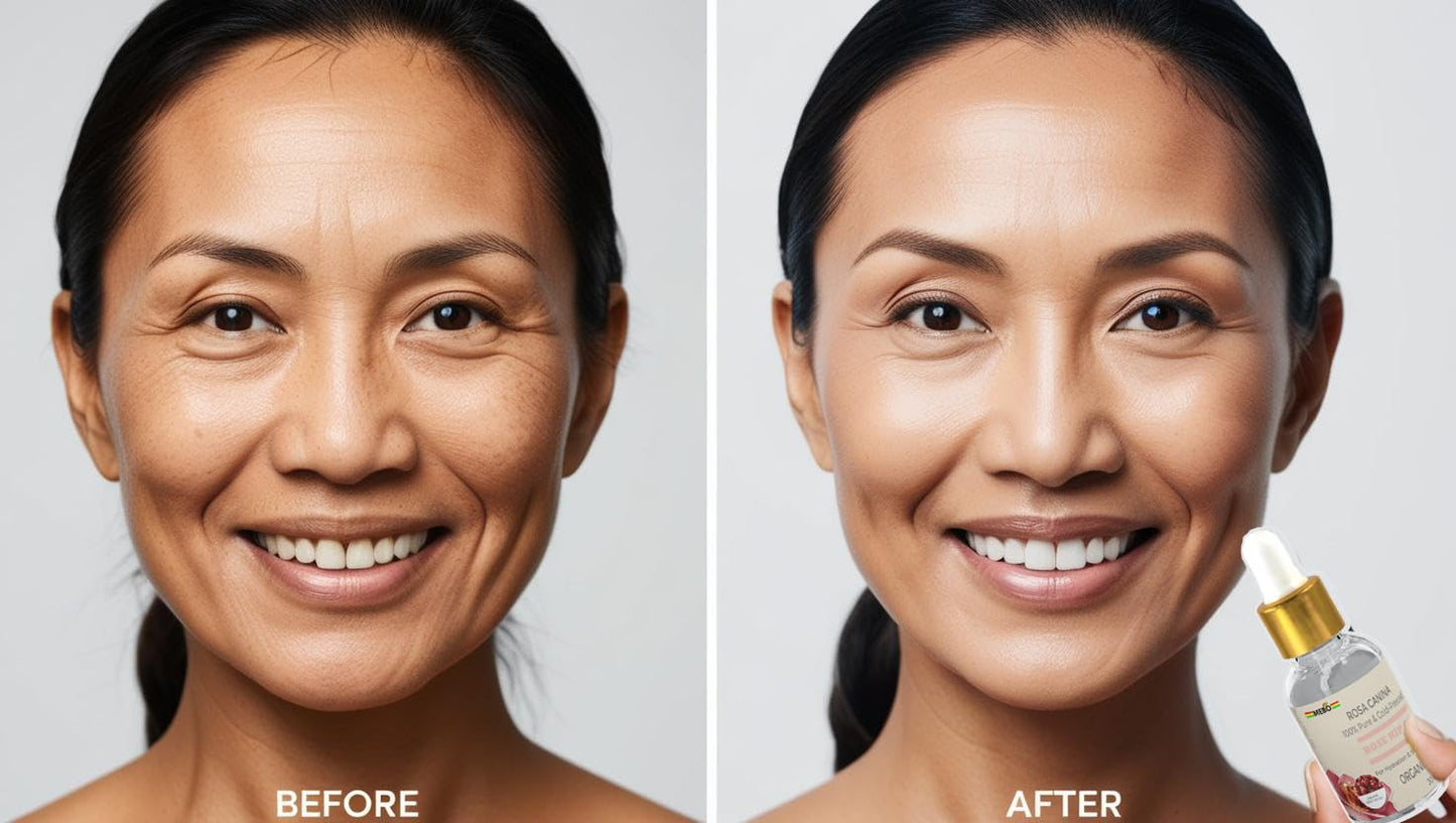 MEBO Organic Rosehip Oil - 100% Pure & Cold-Pressed - Rich in Vitamin C & Essential Fatty Acids for Face, Skin & Hair - Hydrating, Anti-Aging, Brightening & Nourishing – 30ml