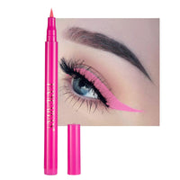 RenhuangFuxi Coloured Eyeliner, Pink Eyeliner, Waterproof Liquid Eyeliner All Day Long-Lasting Eye Liners, Highly-Pigmented Colourful Eyeliner for Eye Makeup Tools, Black, White, Red, Dark Brown, Blue(Only Pink)