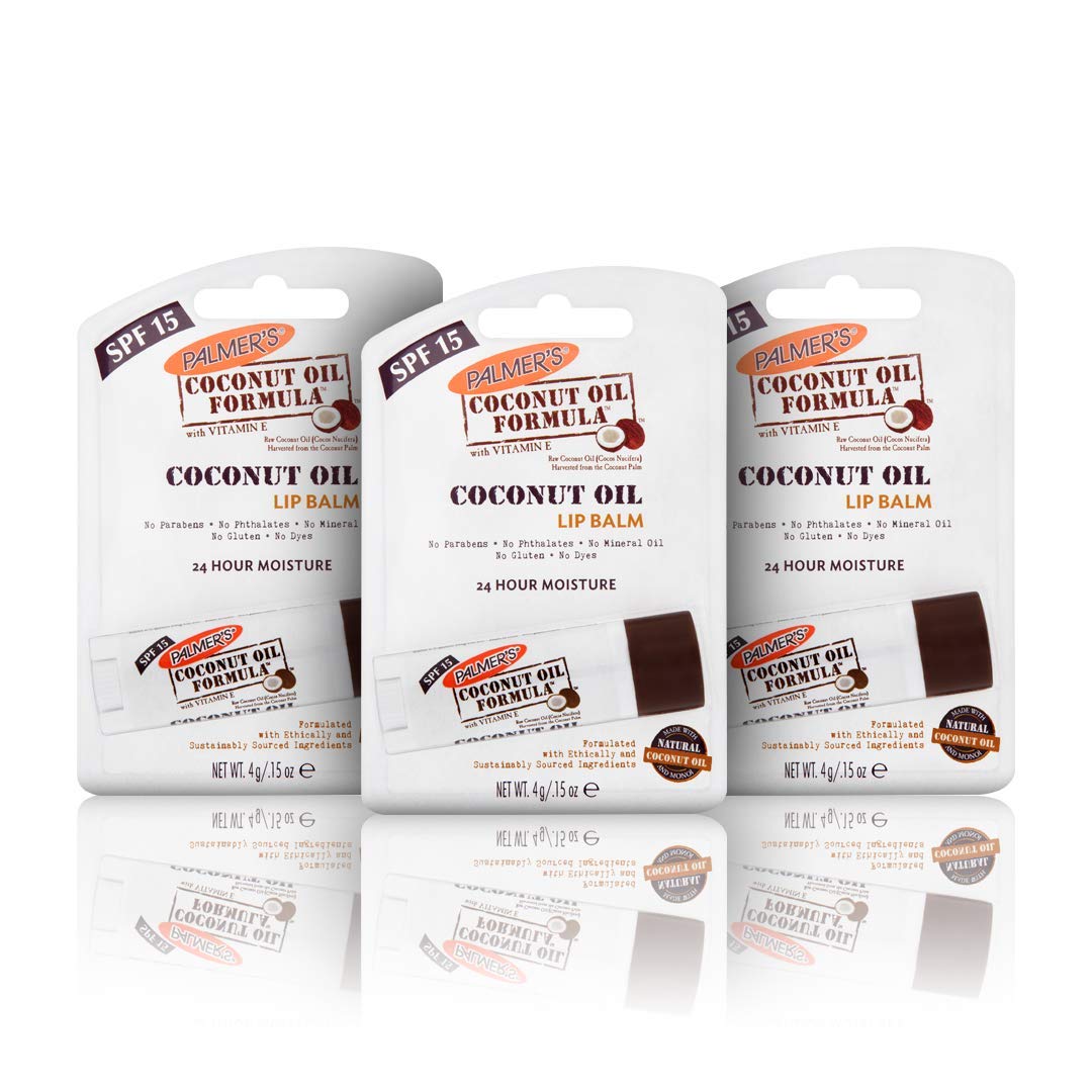 Palmer's Coconut Oil Lip Balm Multi Pack | 3 x Coconut Oil Formula Coconut Oil Lip Balm (4g)