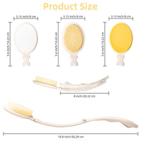 LFJ Long Handled Sponge, Dry Body Brush Bathing Accessories Back Cream Applicator
