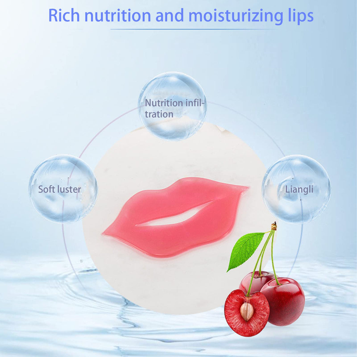 Mori Kamei 15pcs Collagen Crystal Lip Mask - Hydrating Plumping Lip Treatment, Overnight Moisturizing Mask for Soft Smooth Lips, Vegan & Cruelty-Free, with Hyaluronic Acid & Vitamin E