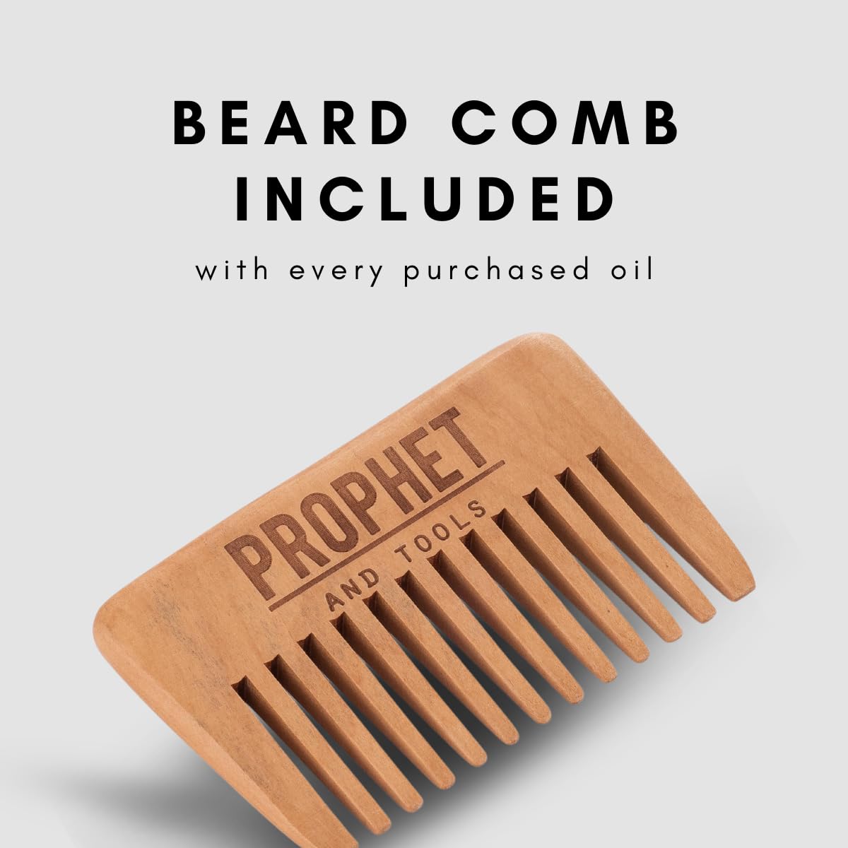 Prophet and Tools 2023 Favourite* Unscented Beard Oil, Revolutionary Formula Helps to Thicken Beard Growth, Soften Hairs, Relieve Itch & Flaking, Beard Comb Included, 30 Ml