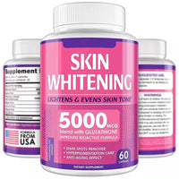 Soleil Collections Glutathione Capsules Skin Whitening, Hyperpigmentation Skin Brightening, Glutathione, 5000mcg - 60 Count