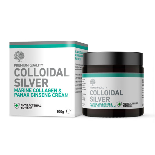 Nature's Greatest Secret All Natural Premium Quality Colloidal Silver Marine Collagen and Panax Ginseng Antiaging Cream 100g