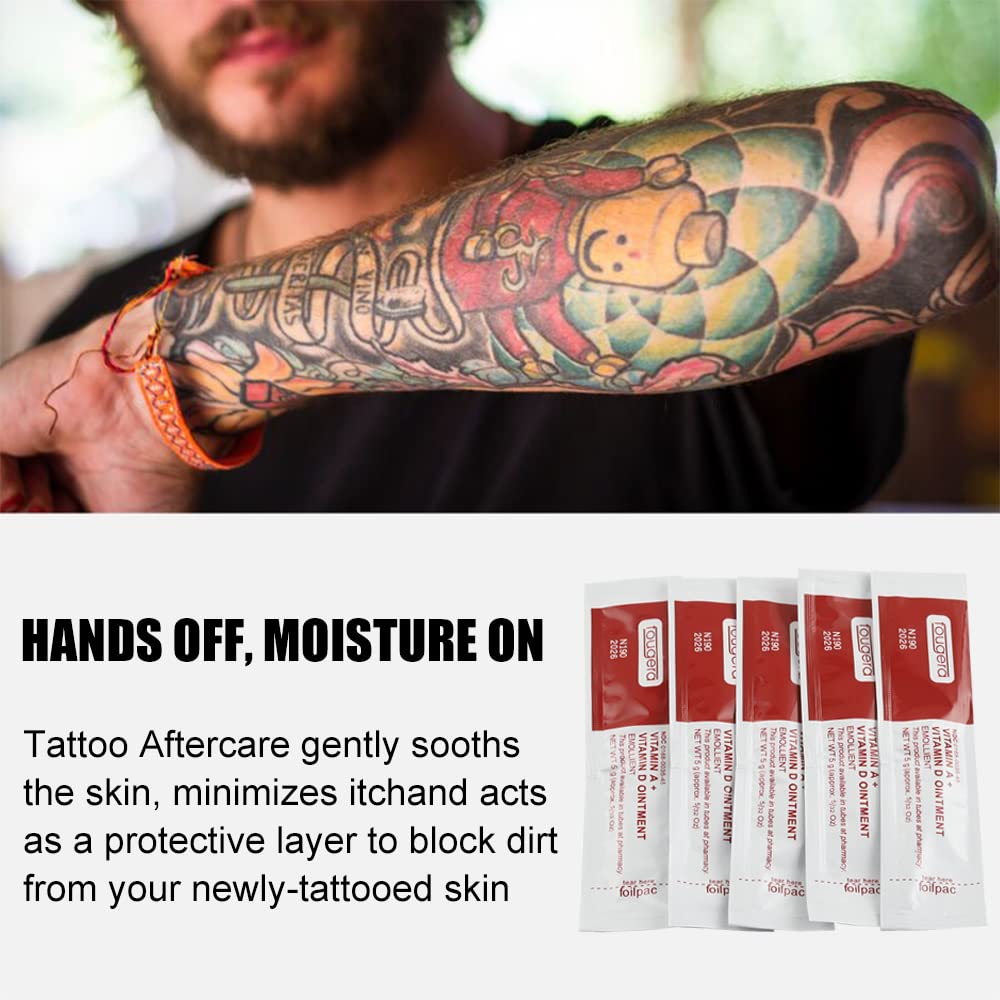 Eyeluvlashes PROFESSIONAL EYELASH EXTENSIONS Vitamin A D Tattoo Aftercare Cream Gel Healing Skin Anti-Scar Preserve Color PMU Care Tattoo Accessories (5 SACHETS)