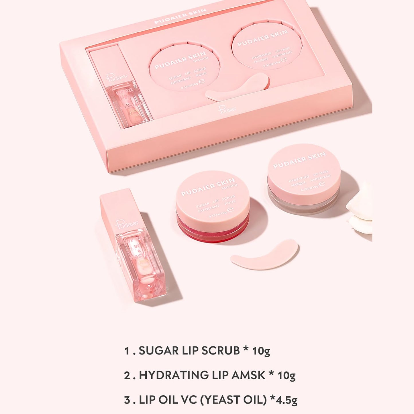 Lip Care Kit, MKNZOME Moisturizing Lip Mask & Lip Scrub Set,Exfoliating Lip Scrub Repair Lip Mask Lip Care Gift Women Girls Overnight Lip Treatment Repair for Dry Chapped Cracked Peel Lips, Lip Lines