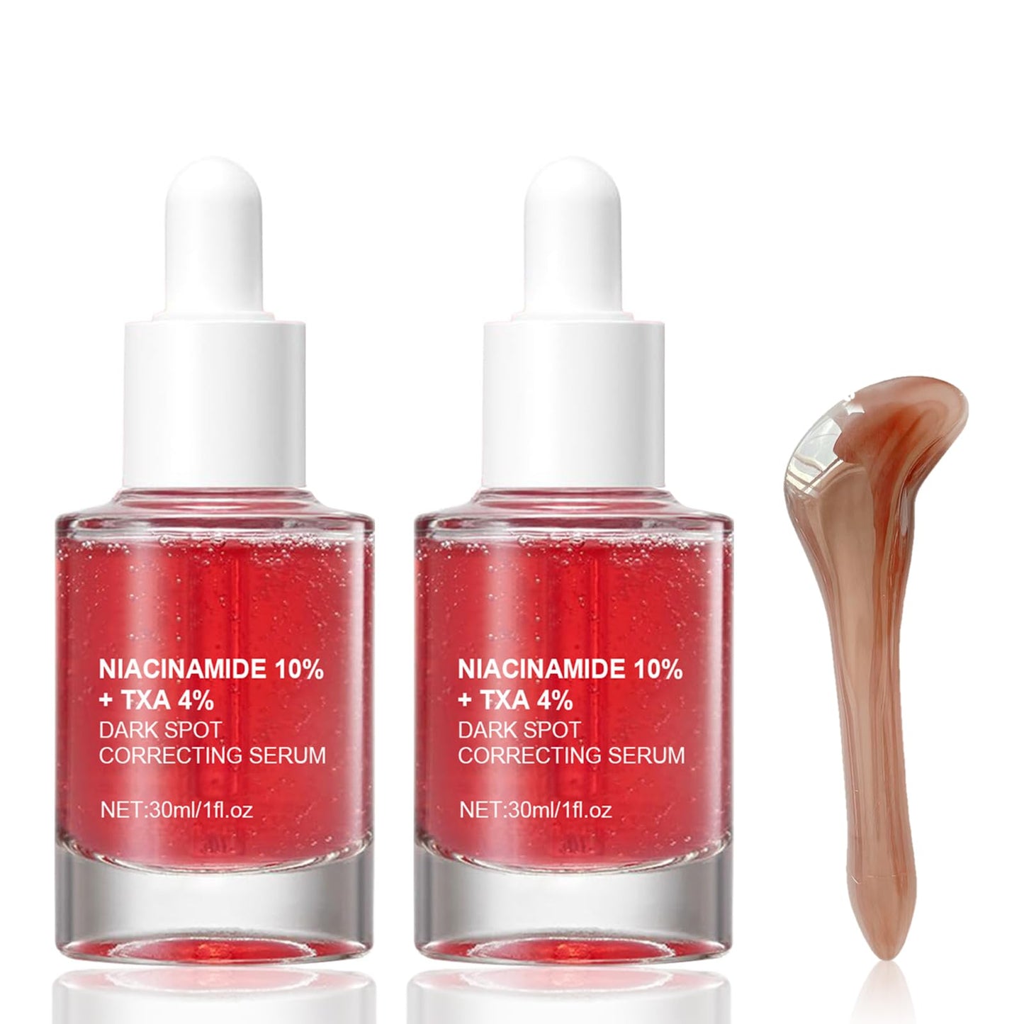 Belligern 2Pcs Dark Spot Correcting Serum,Niacinamide Serum Niacinamide Dark Spot Correcting Serum Targets Signs of Acne With 10% Niacinamide + 4% Tranexamic Acid Even Skin Tone,Fragrance-Free
