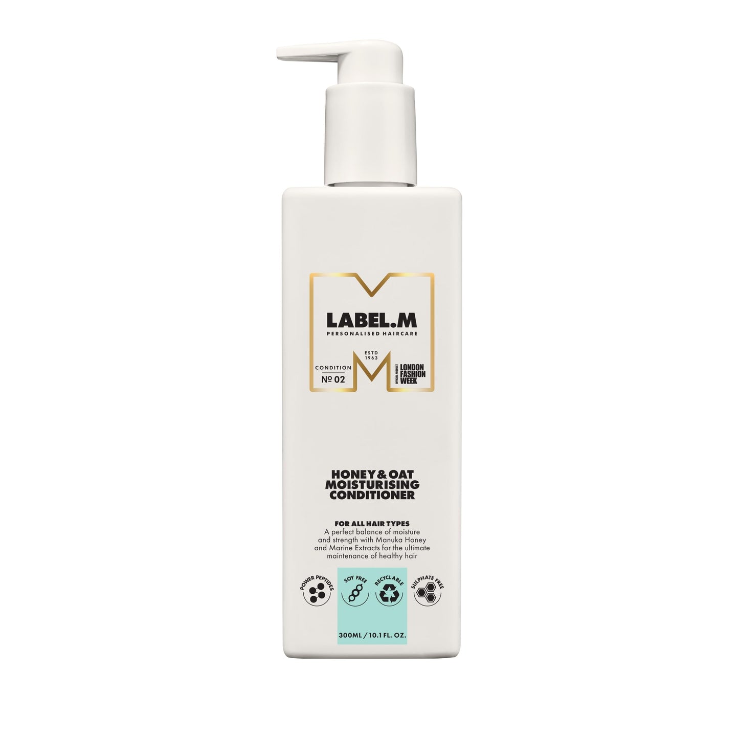 label.m LABEL.M Honey & Oat Moisturising Conditioner 300ml – With Recyclable Pump