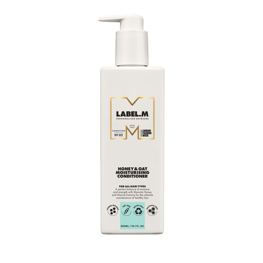 label.m LABEL.M Honey & Oat Moisturising Conditioner 300ml – With Recyclable Pump