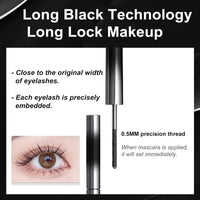 HERBINSOLS Metal Volumizing Black Mascara - Natural Lengthening Mascara Black Waterproof - Smudge-Proof Metal Wand mascara for Natural Eye Makeup - Long-Wear No Clumping for Sensitive Eyes