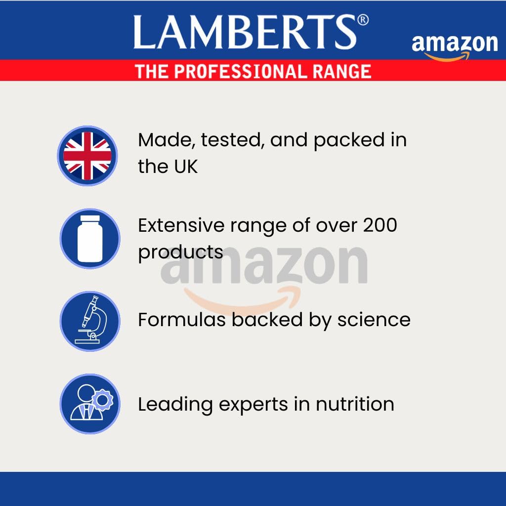 Lamberts L-Glutamine Powder 500g – Mild Tasting & Easily Mixed with Drinks – Vegan Formula