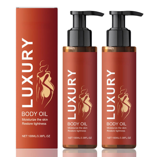 2 PCS Magic Luxury Body Oil for Women, Magic Firming Body Oils, Body Moisturizing Oil, Massage Oils for Scars Plumping And Moisturizing Body Butter For Arms, Chest, Thighs and Tums 100 ML