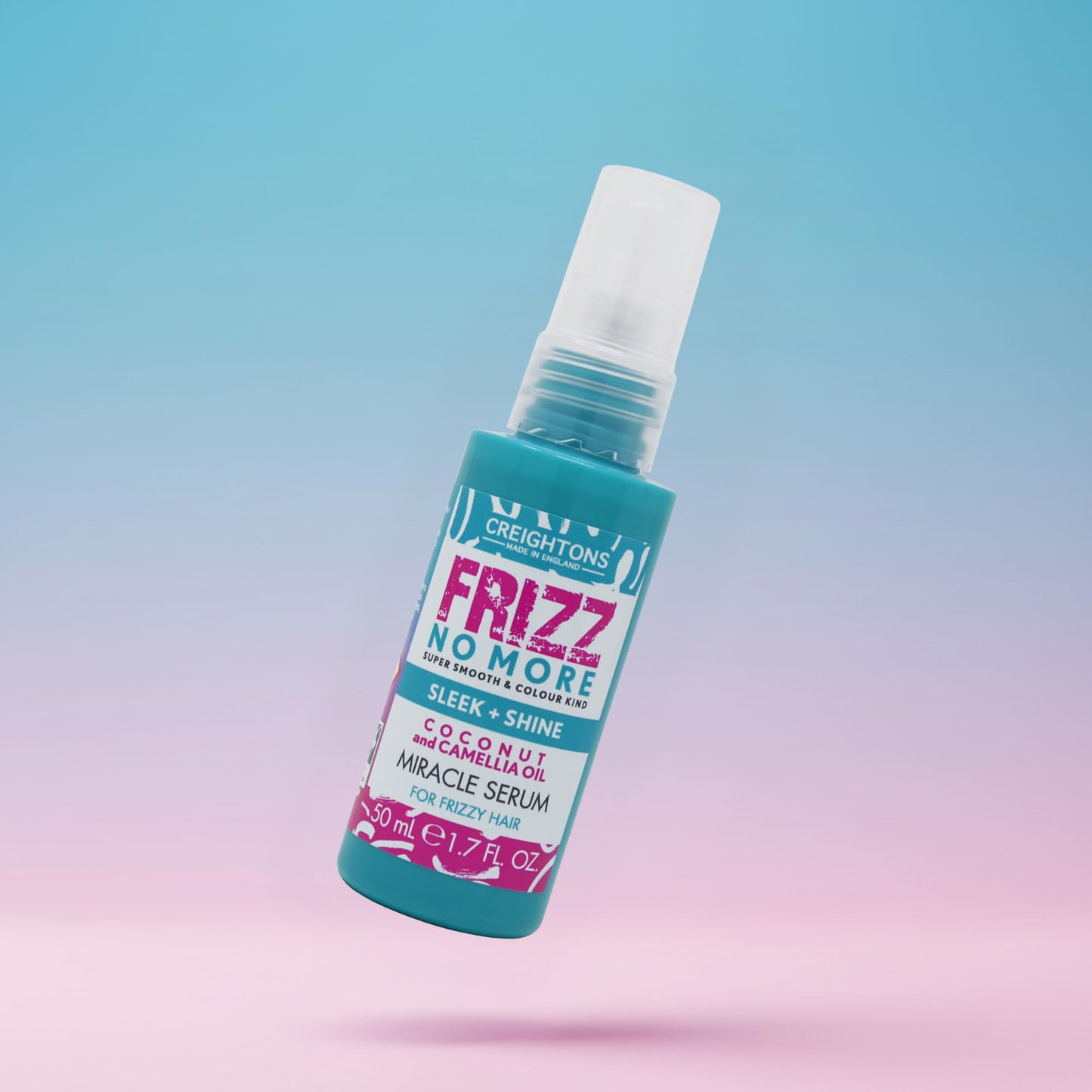 Creightons Frizz No More Sleek & Shine Miracle Serum 50ml – Smooths Hair, Locks Out Frizz & Moisture, Ideal for Frizz-Prone or Wavy/Curly Hair | Colour-Kind