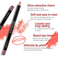 12 Colours Lip Liner Set, 12 Colours Professional Lipstick Lip Liner Waterproof Durable Lip Liner Pencil Lipstick Makeup 12 Colours Lip Liner Waterproof Lip Liner Set