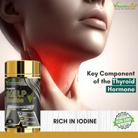 Vitaminnica Norwegian Kelp Iodine- 60 Capsules | 450μg Iodine per Capule | Thyroid Support Supplement