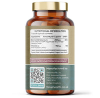 Time Health Selenium 200mcg - Maximum Absorption Organically Bound & Food-Form Tri-Selenium Complex - Clinically Studied - Immune, Cell & Thyroid Function - UK Made - GMP - No Additives