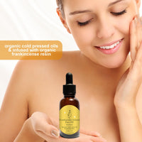 Frankincense Resin Oil For Face,Organic Castor & Jojoba Oils，Frankincense Resin Infused Oil for Anti-Aging Miracle Facial Moisturizer, Cold Pressed Serum Natural Skincare Hydrates (2PC, 30ml)