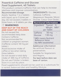 Chinoxia Powerkick Extra Energy Caffeine and Glucose Tablets x 40 - Pack of 6 (240 tablets total)