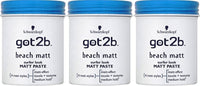 Got2B THREE PACKS of Schwarzkopf got2b Beach Matt Surfer Look Paste 100ml
