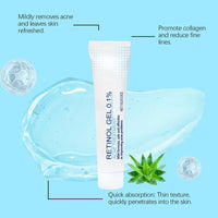 Retinol Gel,Retinol Gel for Face, Retinol Acne Treatment Gel & Skin Soothing Cream,Anti-Acne Moisturizer with Retinol, Spot Treatment for Acne-Prone Skin, Oil-Free,Non-Comedogenic