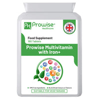 Multivitamin with Iron 180 Tablets (6 Months Dose) | Immune Support | One A Day Multivitamins for Men & Women | UK Manufactured to GMP Guaranteed Quality | Multivitamin Vegetarian by Prowise