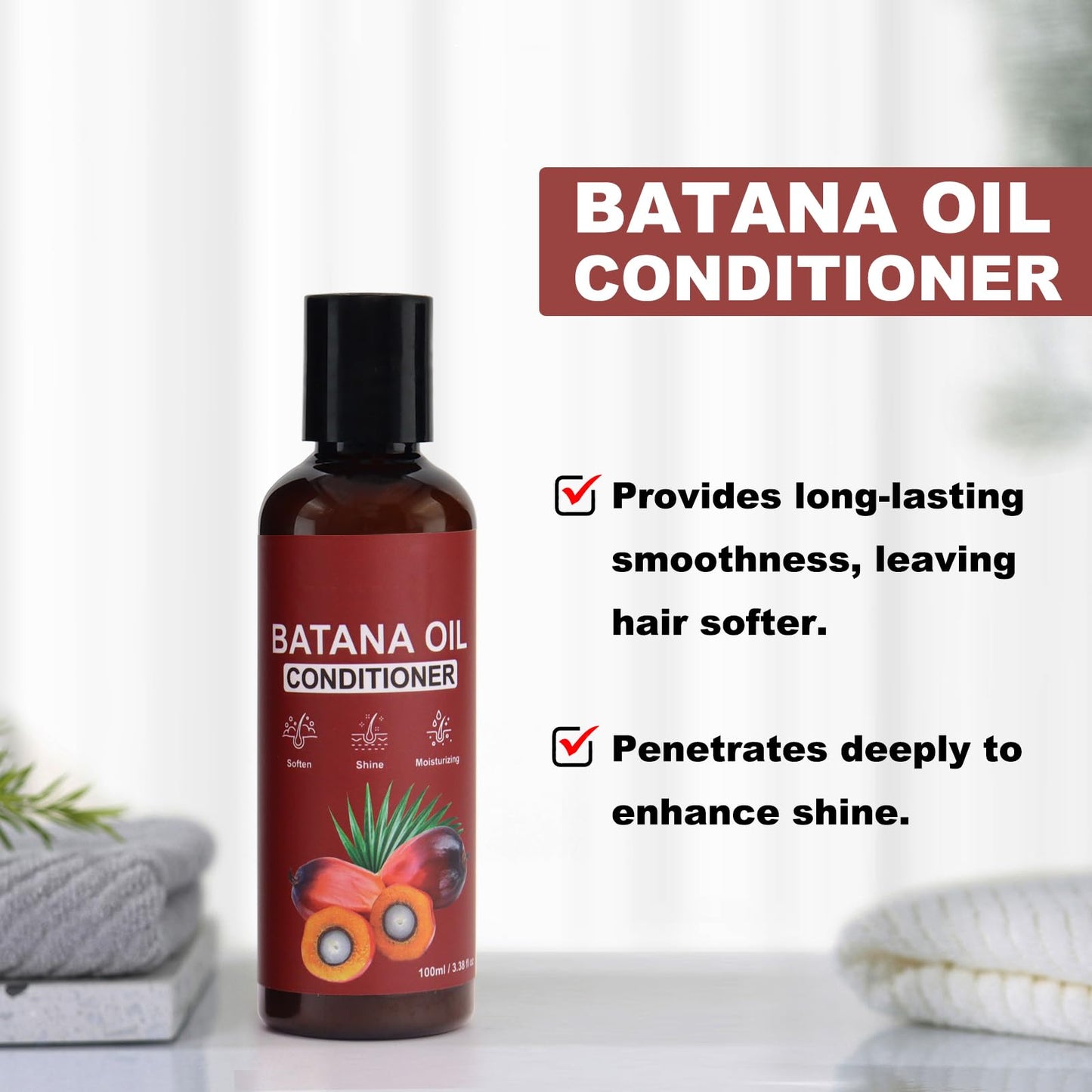 Orknglowy 2PCS Batana Oil Hair Care Set - Batana Shampoo and Conditioner, Bantana Natural Hair Growth Oil with Olive oil, Reduces Hair Loss, Promotes Hair Regrowth, Moisturizing, Nourishing, for Men & Women