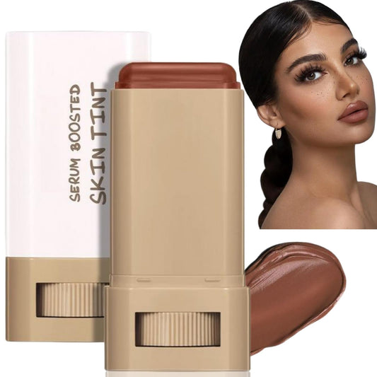 Mubuni Beauty Balm Serum Boosted Skin Tint,Foundation Sticks,Mira/cle Balm Founda/tion,Makeup Found/ation Stick,3 In 1 Solid Tinted Moisturizing Serum Founda/tion,Face Stick-Hydrating Concealer#02