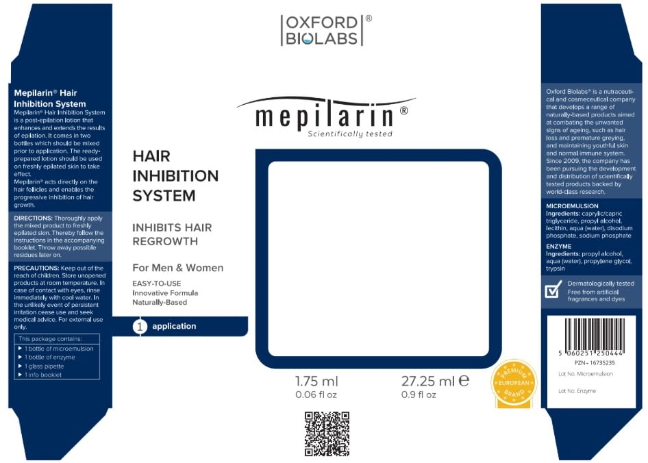 Mepilarin Hair Inhibition System - Hair inhibitor - Non-Irritating Hair Removal Lotion - painless hair removal after epilation, waxing - Nourishes the skin – For any skin and hair type